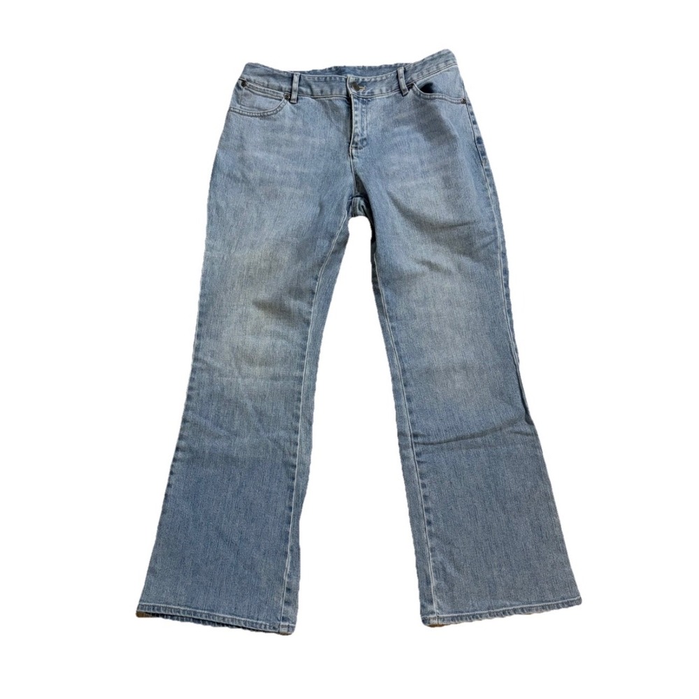 J. Jill Bootcut Jeans Stretch 6P Petite 28x26.5 Light Wash Mid Rise Flare Denim